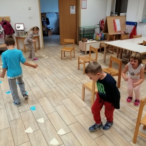 Telovadnica v skupini Zakladi