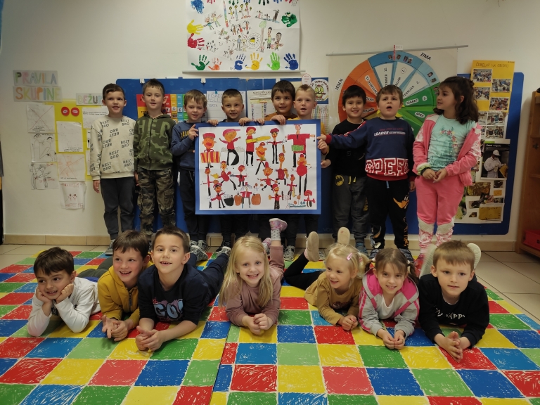 Obisk glasbenikov Pihalnega orkestra Osminka na Dobrovem