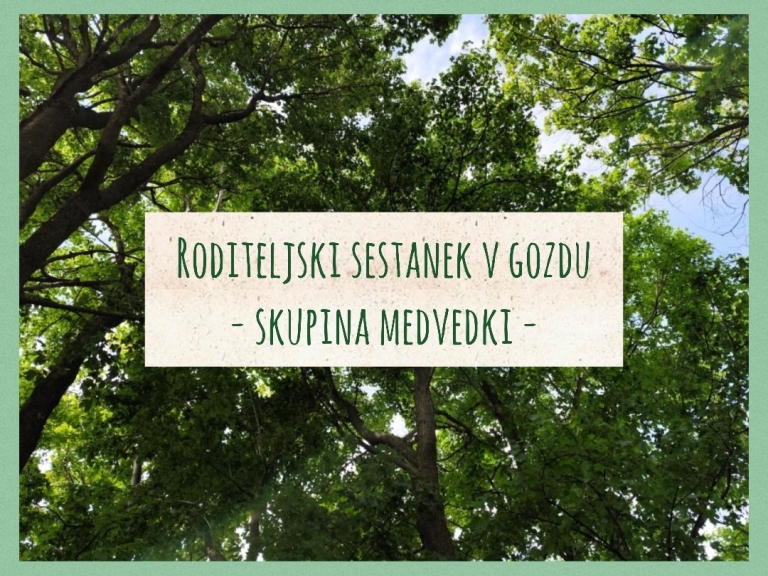 RODITELJSKI SESTANEK V GOZDU 