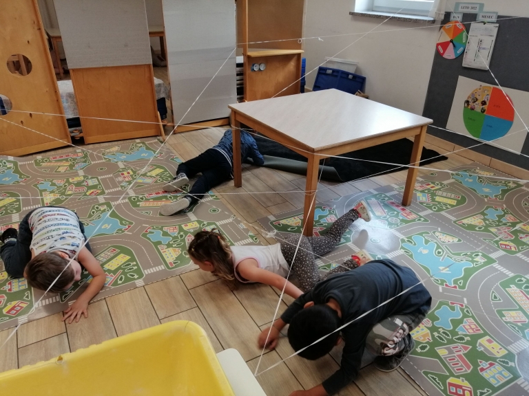 Telovadnica v skupini Zakladi